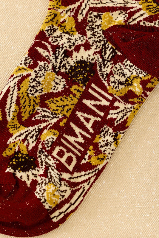 Calcetín BIMANI Estampado Burdeos - BIMANI