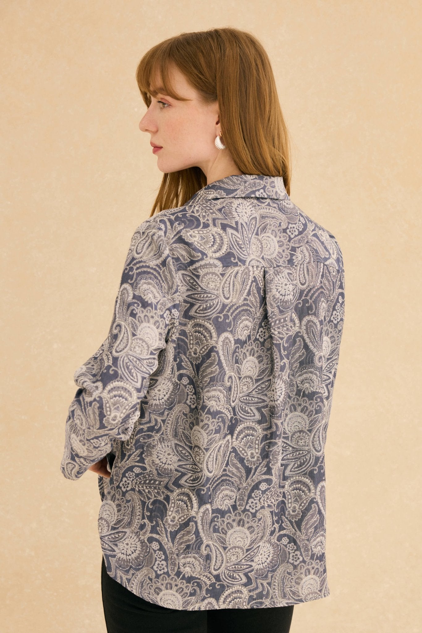 Camisa ADELE Estampado Azul - BIMANI