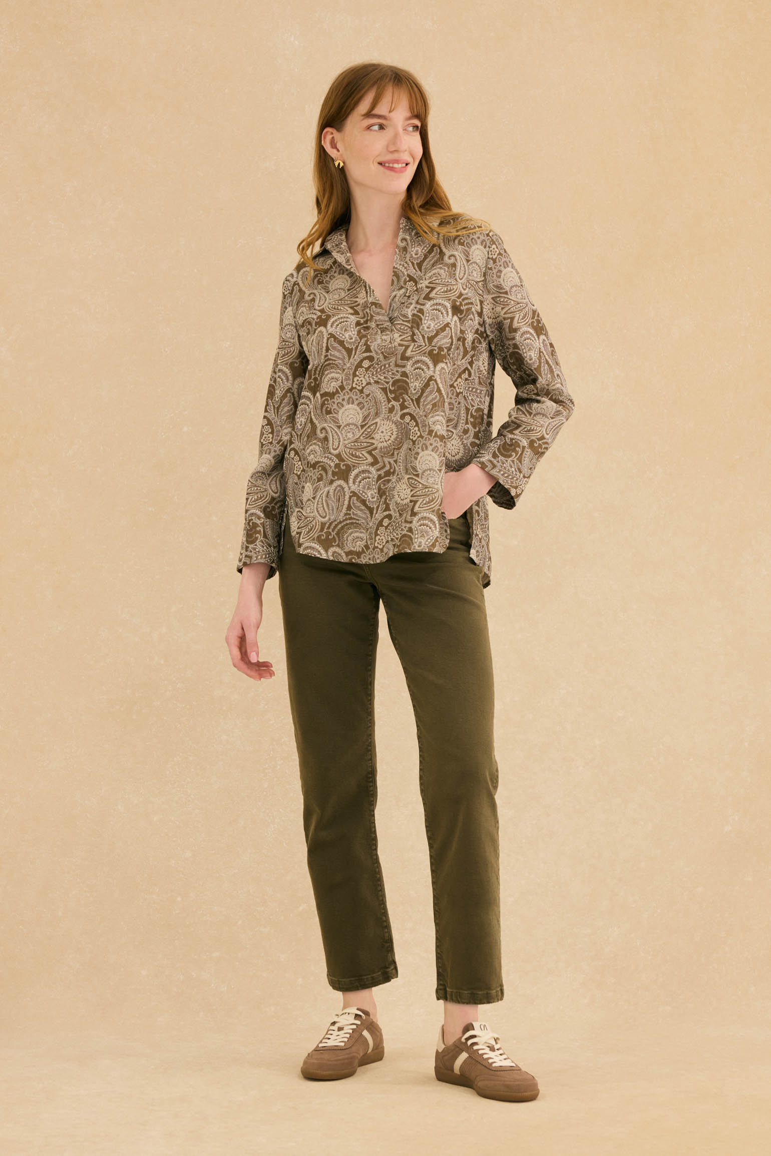 Camisa ADELE Khaki - BIMANI