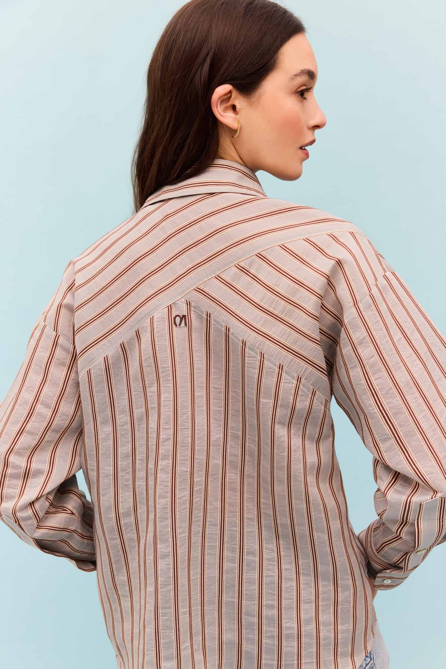 Camisa LIRIA Rayas Azul - BIMANI