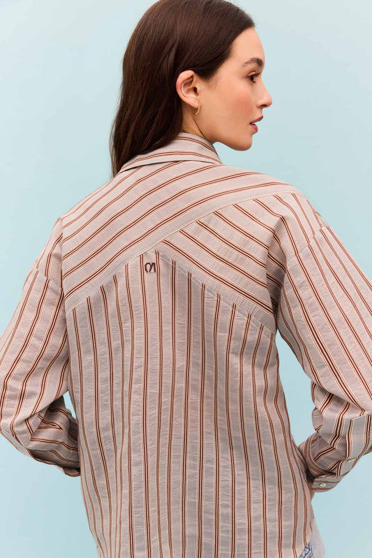 Camisa LIRIA Rayas Azul - BIMANI