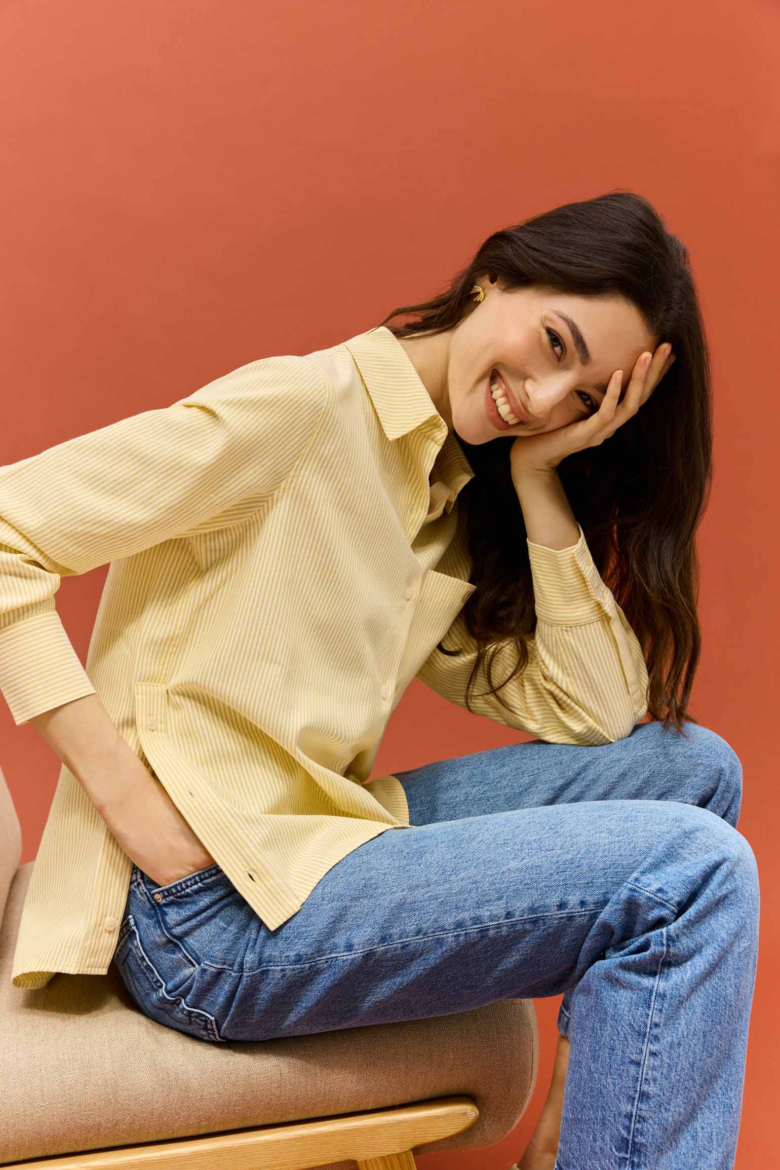 Camisa VINCI Rayas Amarillo - BIMANI