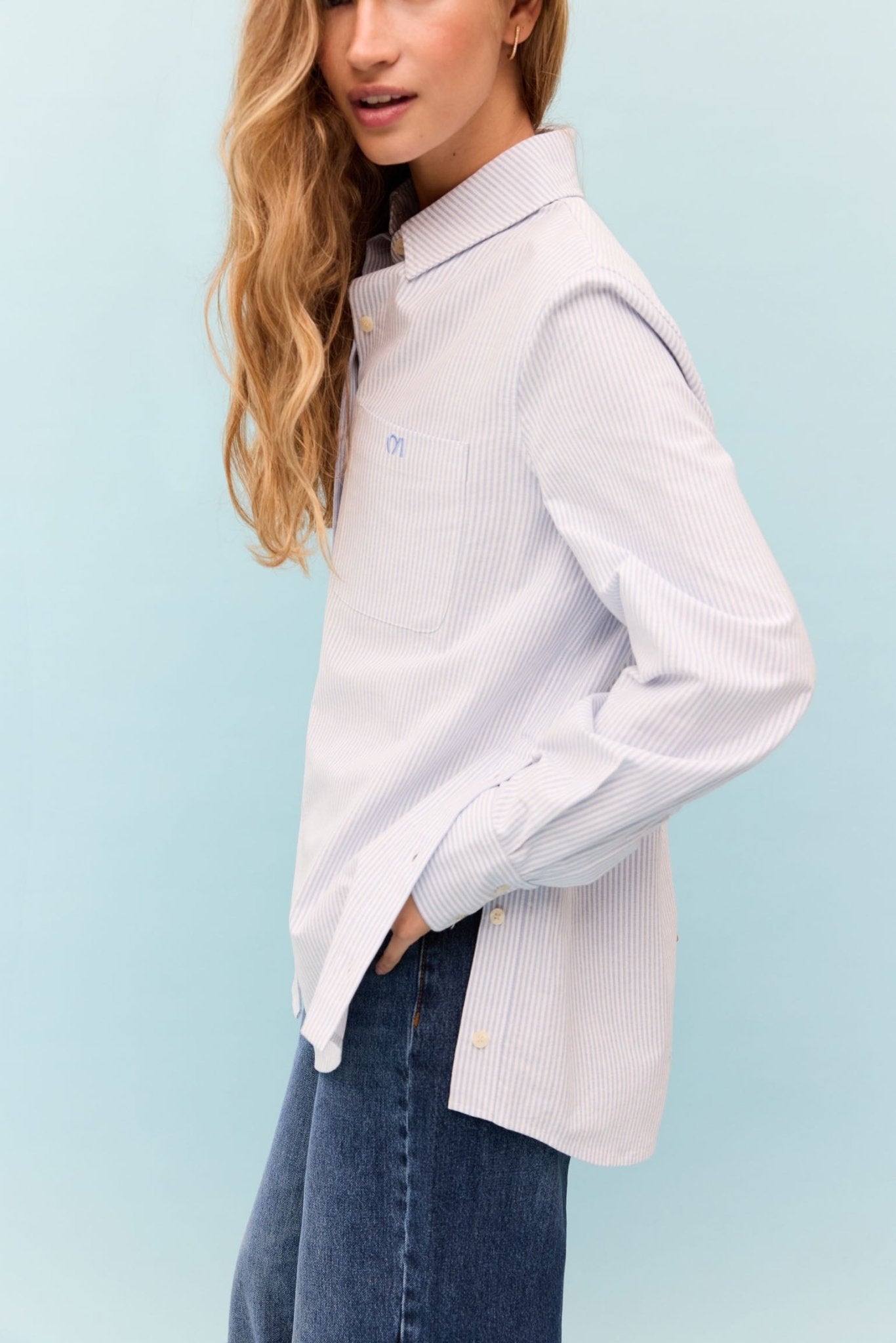 Camisa VINCI Rayas Azul - BIMANI