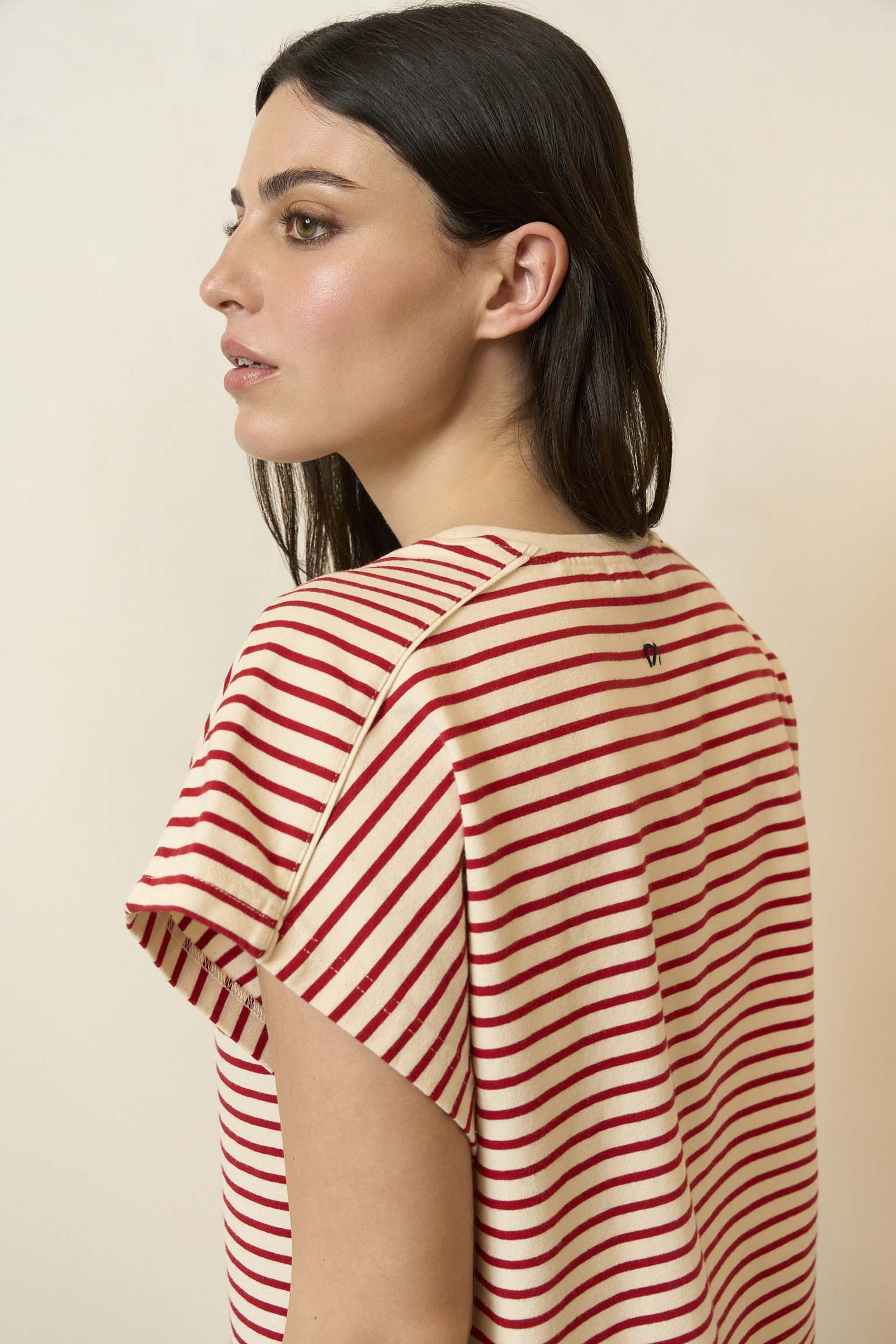 Camiseta APERITIVO Rayas Granate - BIMANI