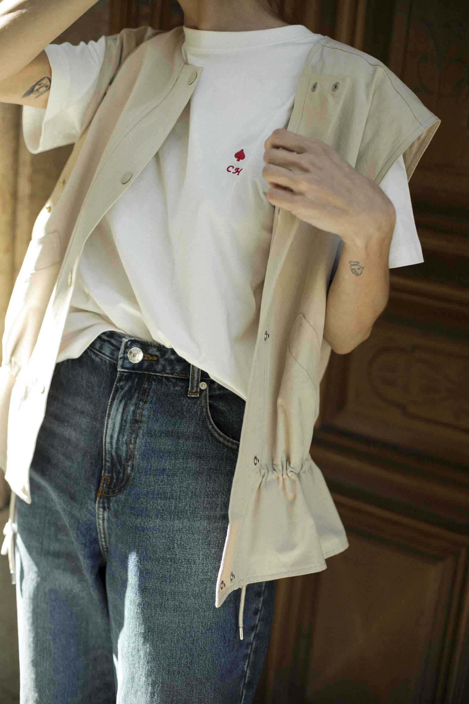 Camiseta DAMA DE PICAS Blanco - BIMANI