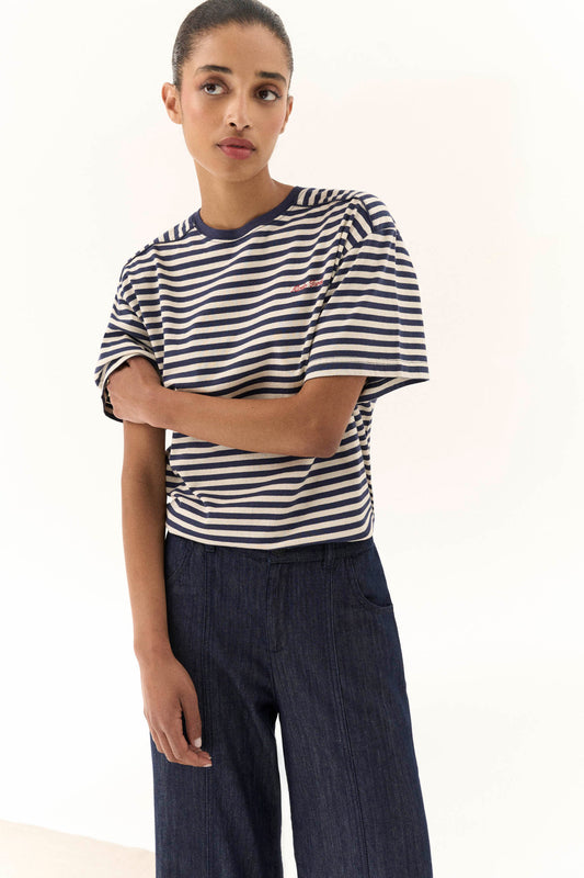 Camiseta TARDEO Rayas Azul - BIMANI