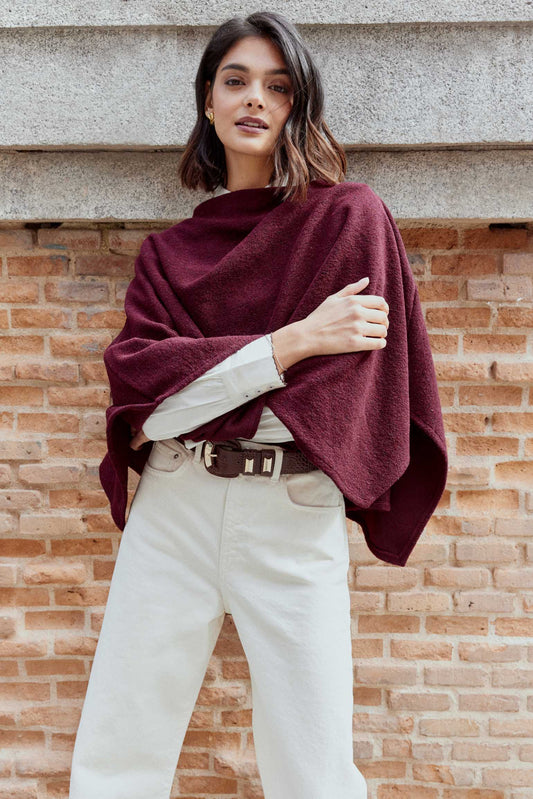 ALLEGRA Burgundy Cape