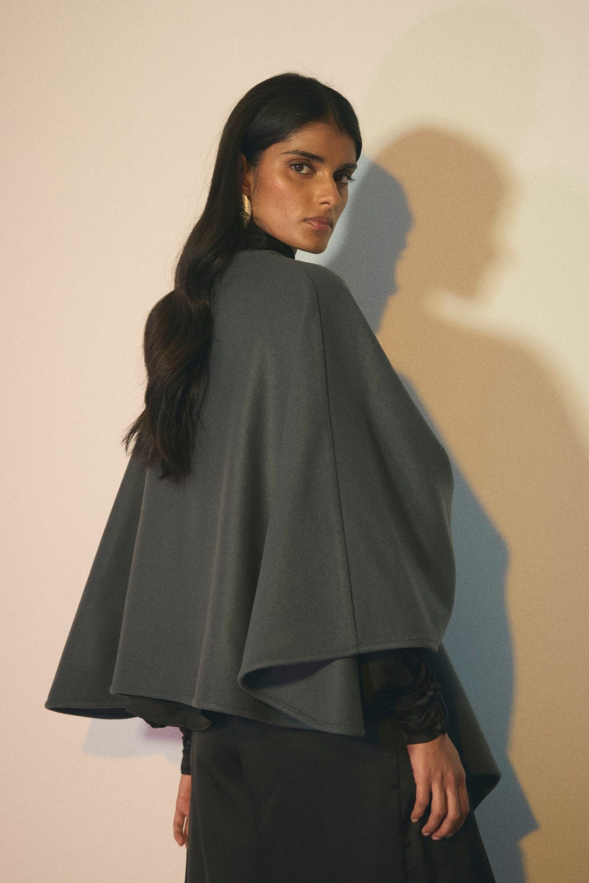 PAULETTE Petrol Blue Cape