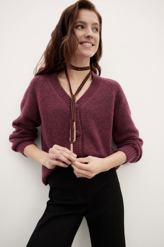 Cardigan CARACAS Burgundy - BIMANI