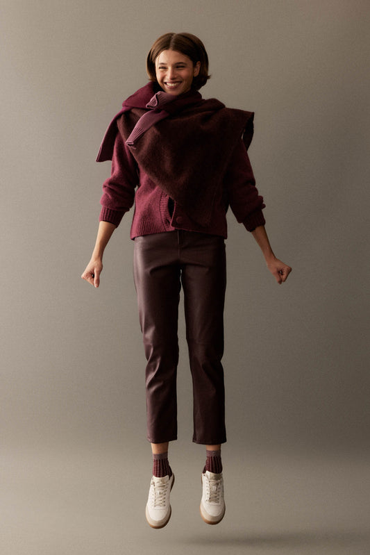 CARACAS Cardigan Burgundy