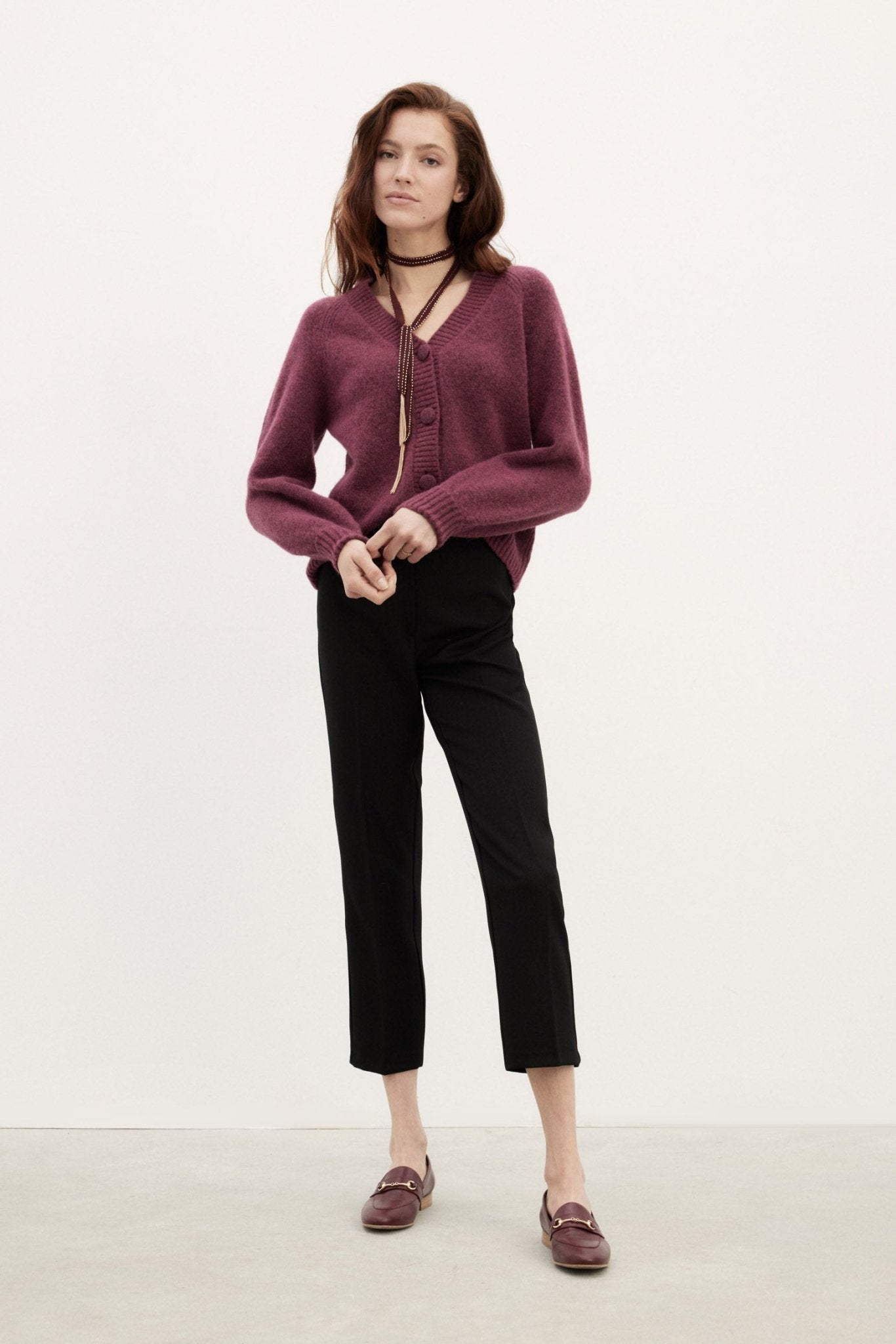 Cardigan CARACAS Burgundy - BIMANI