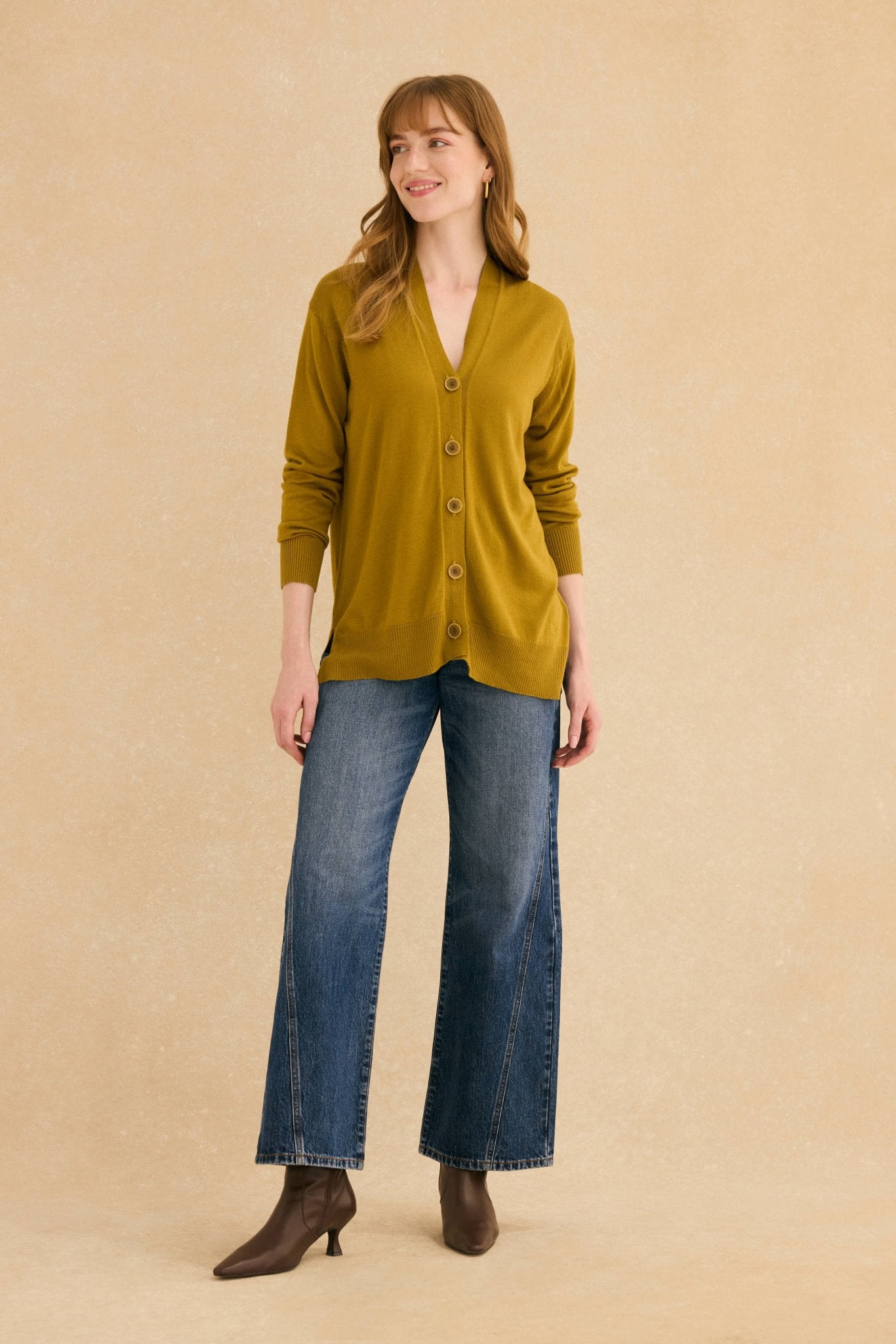 Cardigan INGRID Oliva - BIMANI