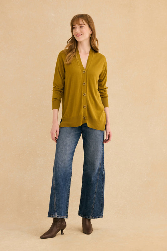 Cardigan INGRID Oliva - BIMANI