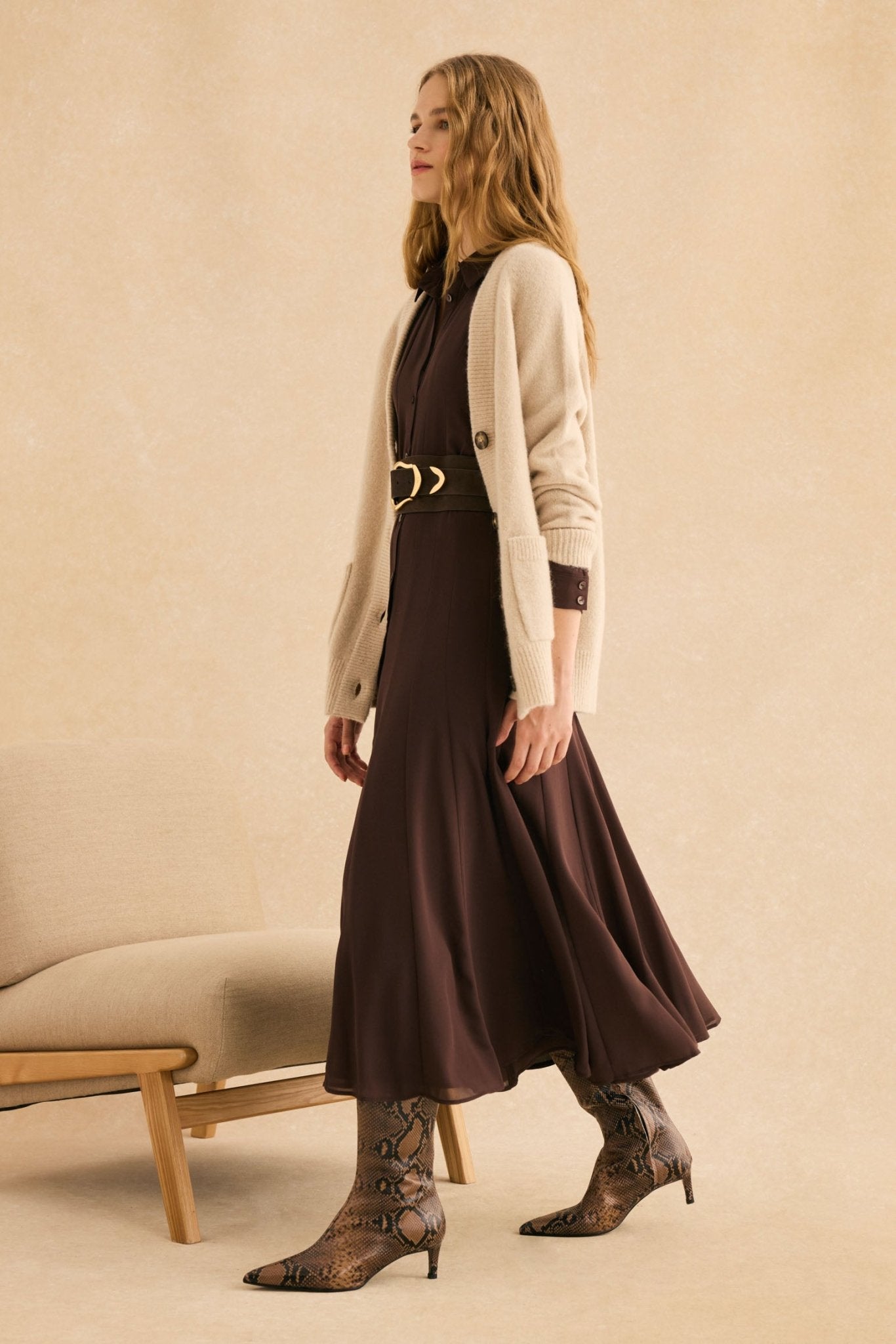 Cardigan MONTREAL Beige - BIMANI