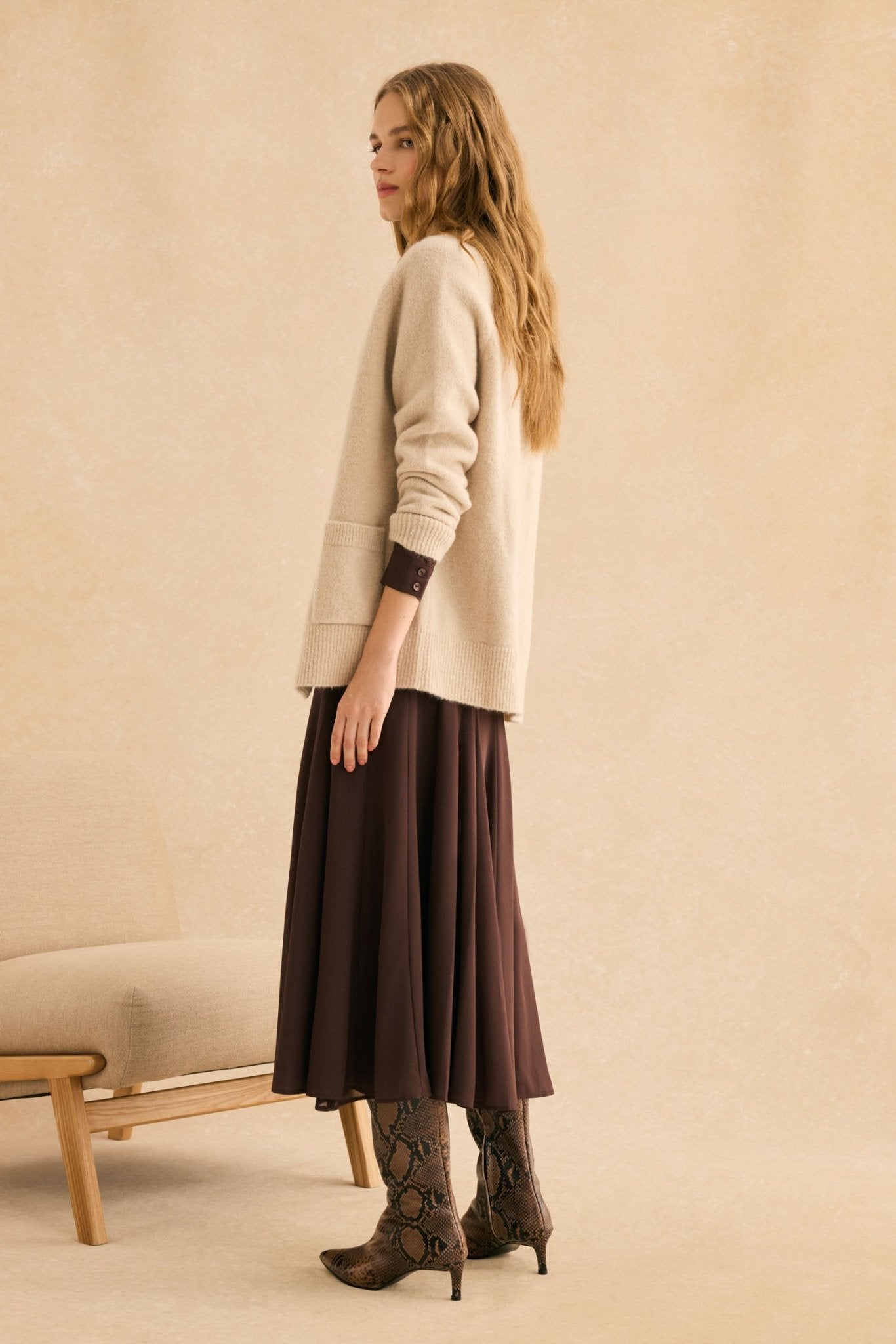 Cardigan MONTREAL Beige - BIMANI