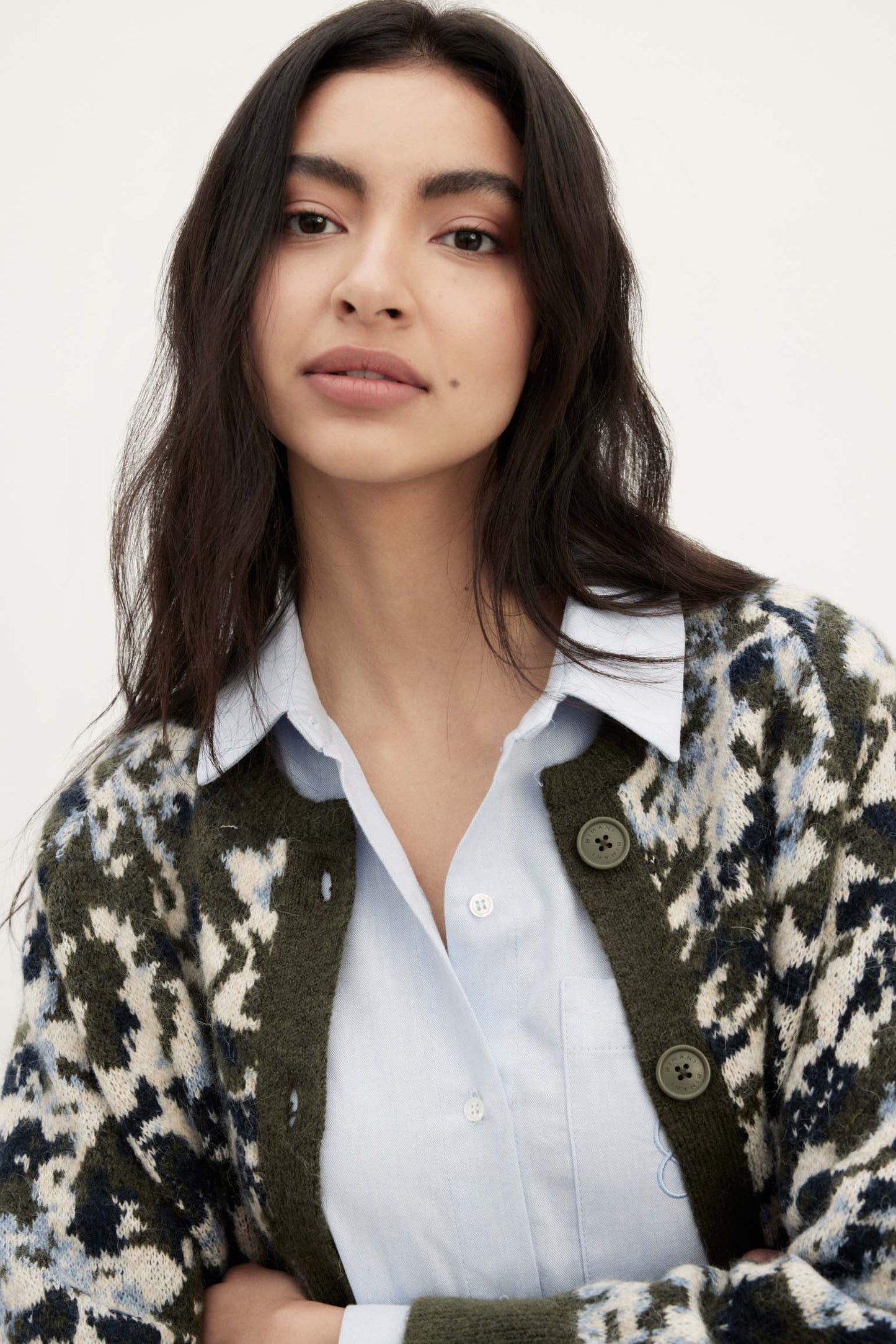 Cardigan SILAS Print Khaki - BIMANI