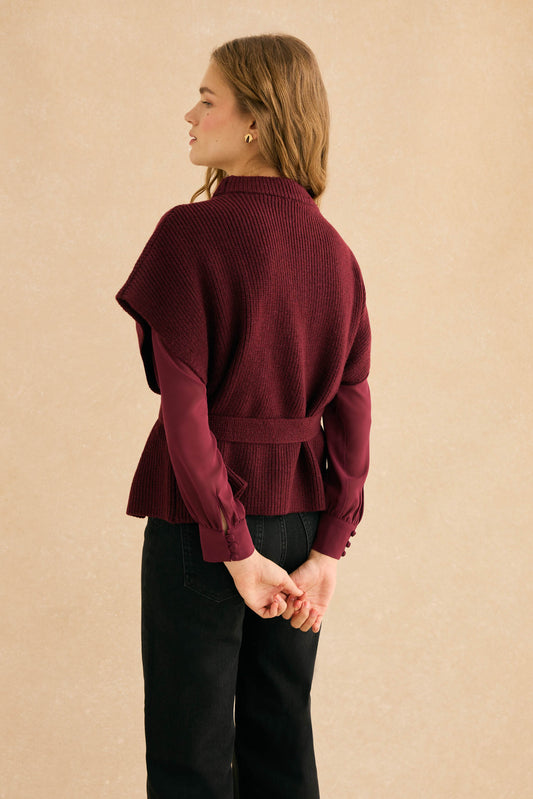 Chaleco VIRGINIA Burdeos - BIMANI