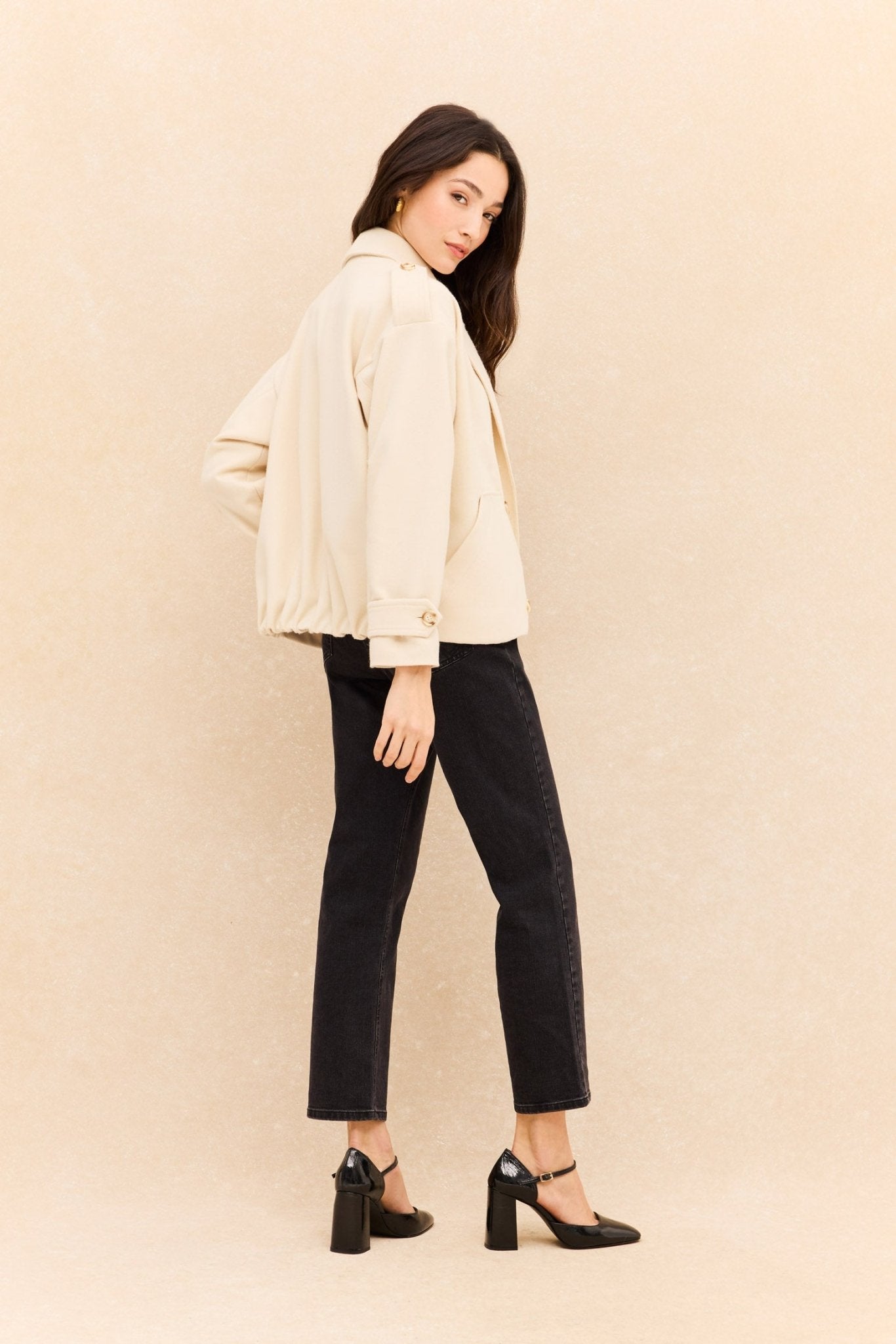 Chaqueta BASILE Beige - BIMANI