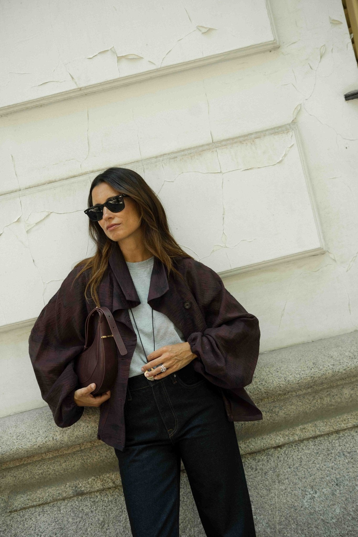 Cazadora BILLIE Estampado Burdeos - BIMANI