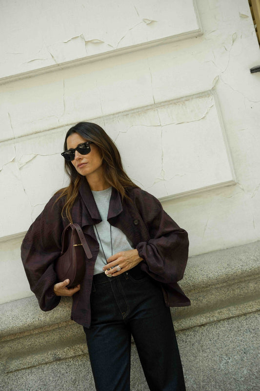 Cazadora BILLIE Estampado Burdeos - BIMANI