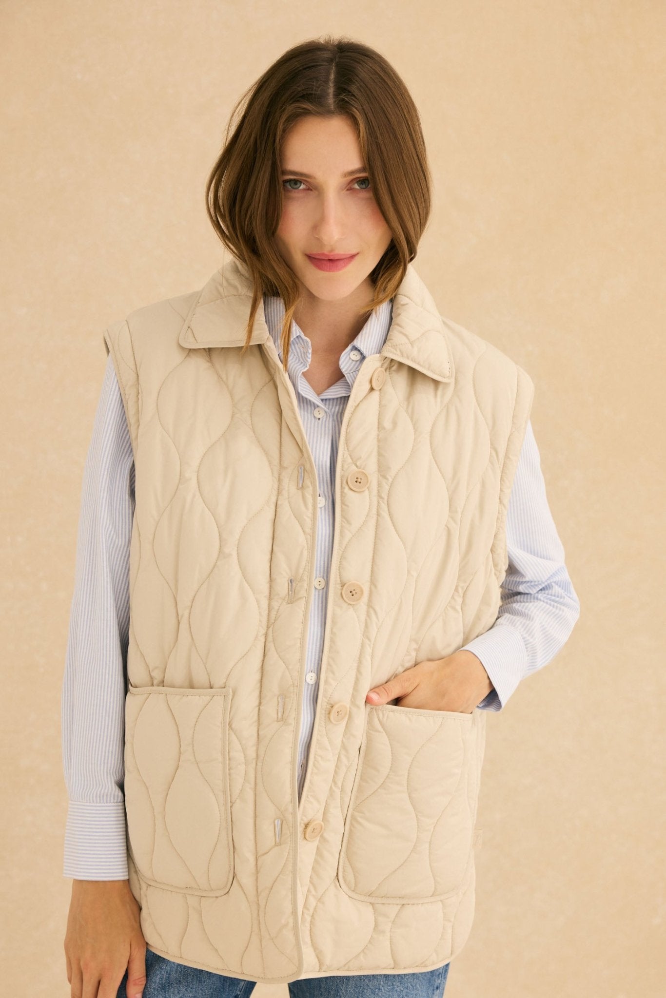 Chaqueta acolchada COPENHAGUE Blanco Hielo - BIMANI