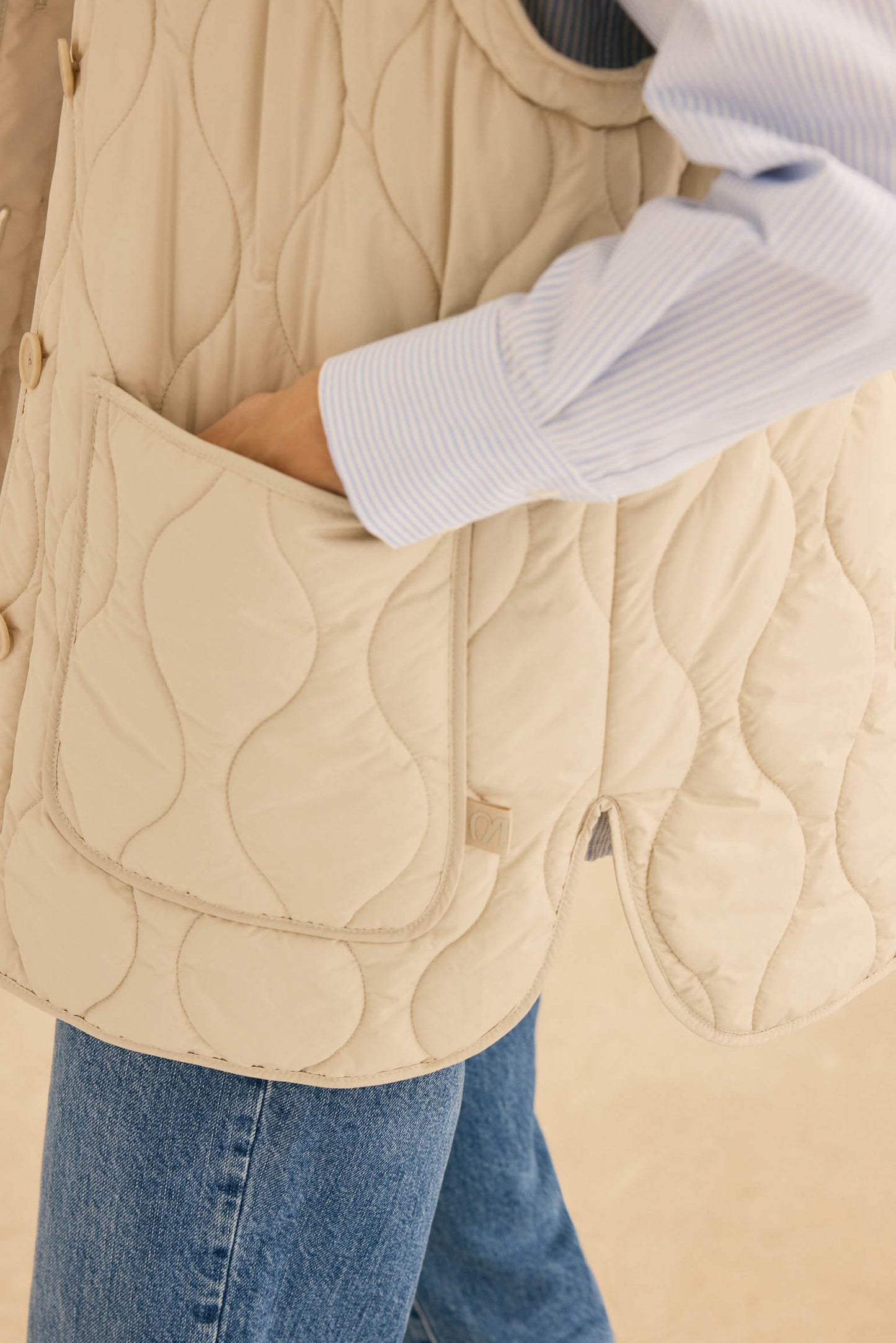 Chaqueta acolchada COPENHAGUE Blanco Hielo - BIMANI