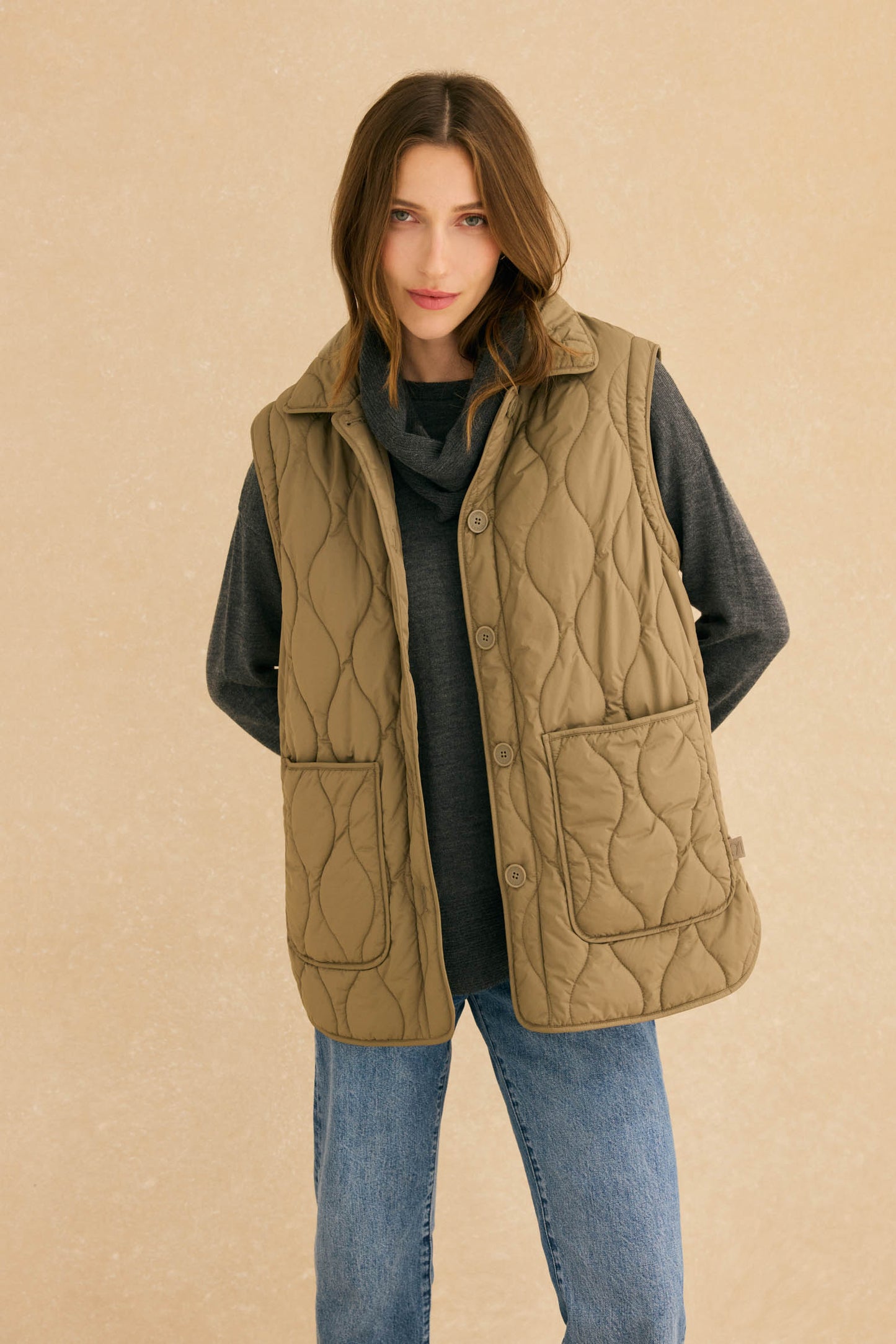 Chaqueta acolchada COPENHAGUE Khaki - BIMANI