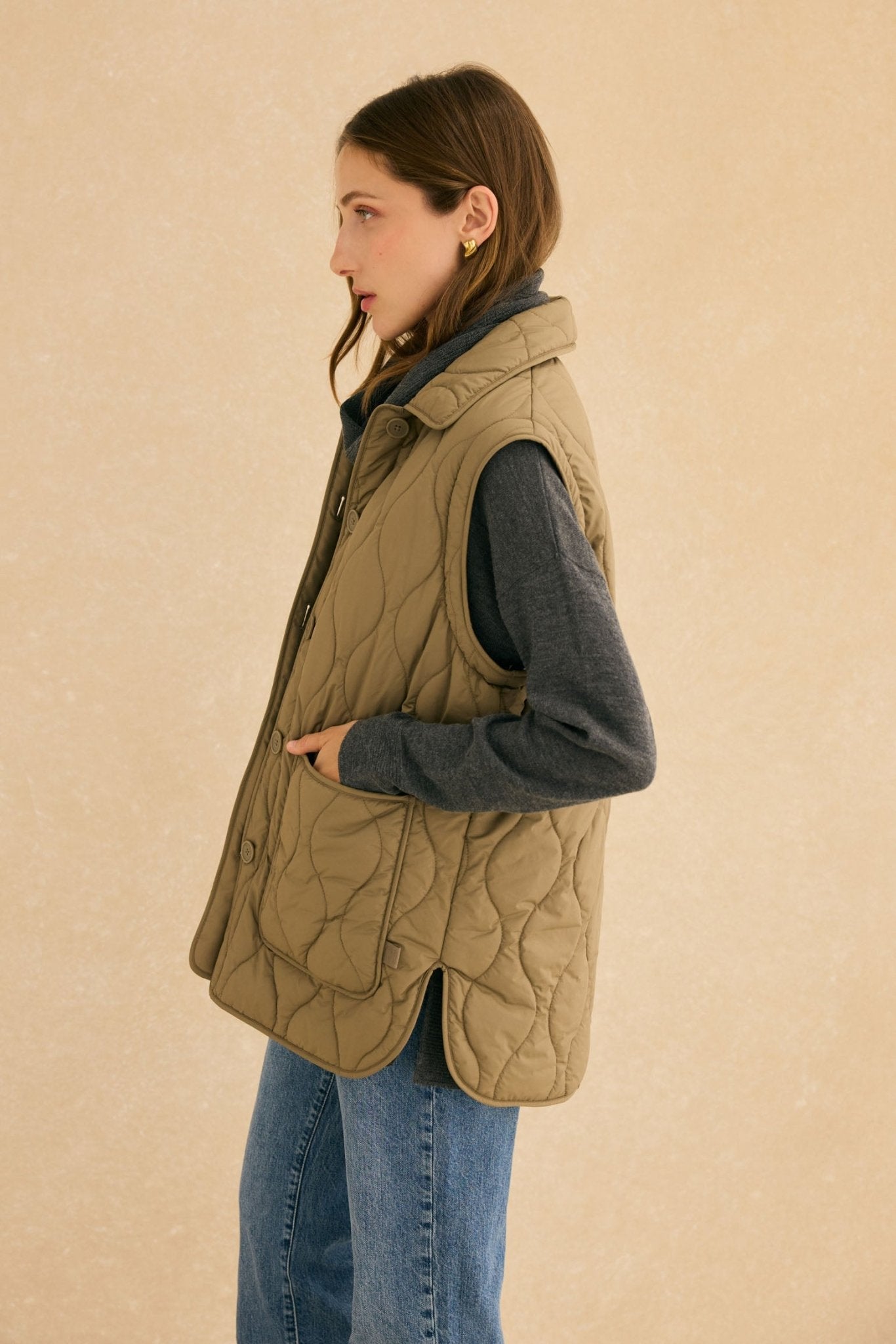 Chaqueta acolchada COPENHAGUE Khaki - BIMANI