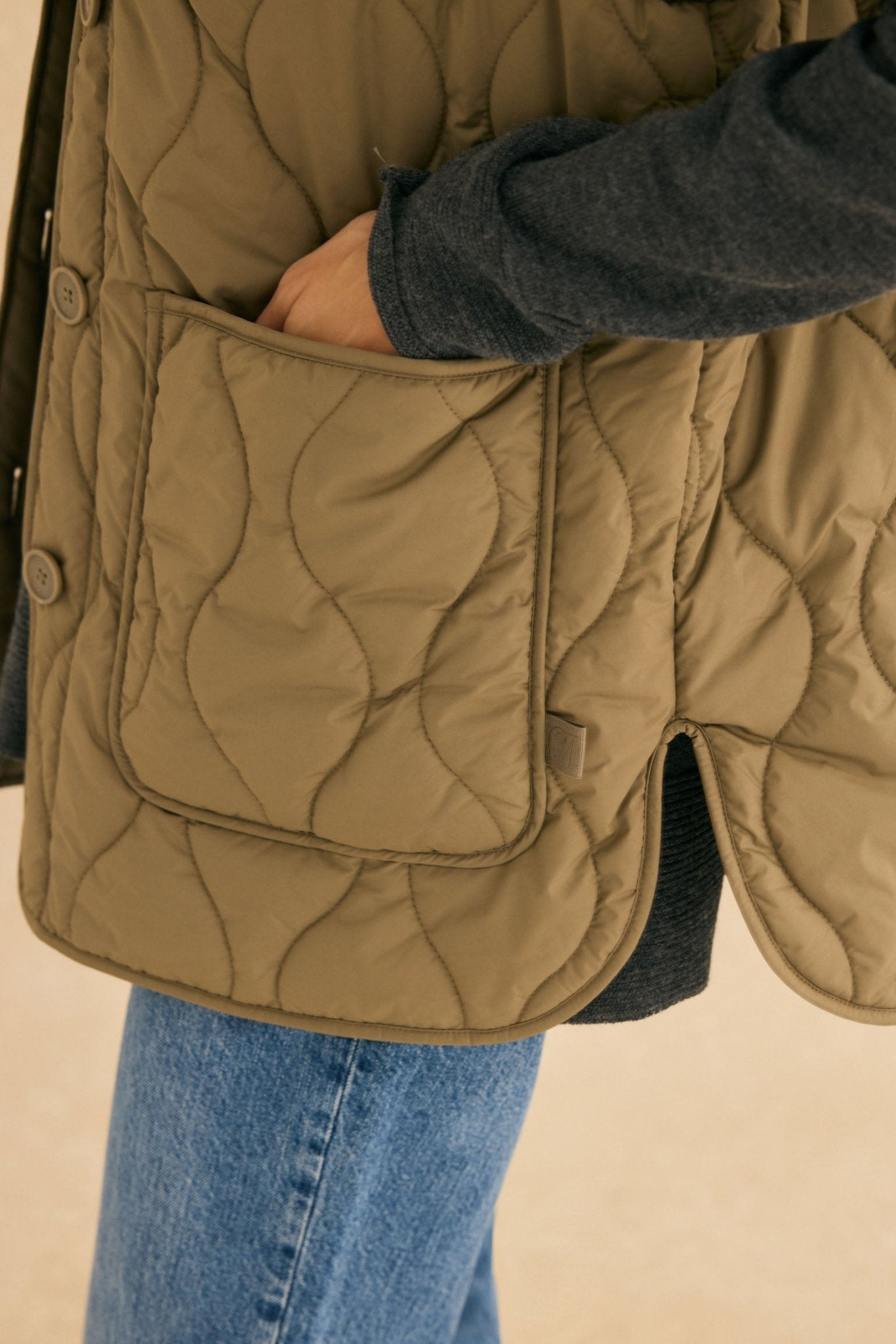 Chaqueta acolchada COPENHAGUE Khaki - BIMANI