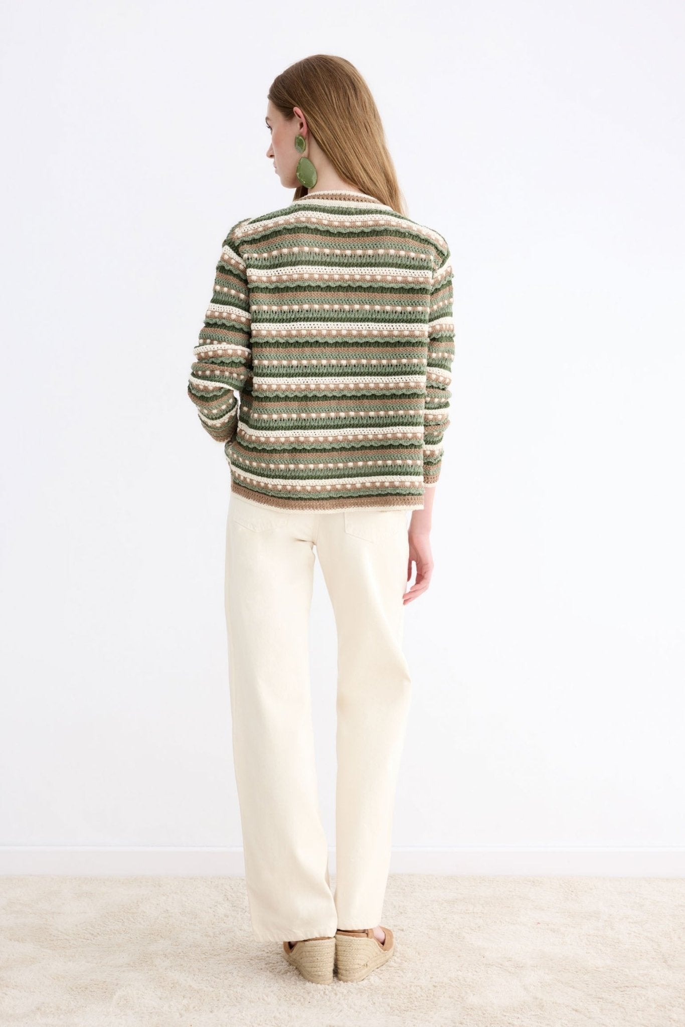 Cardigan GUINEA Emerald Stripes - BIMANI