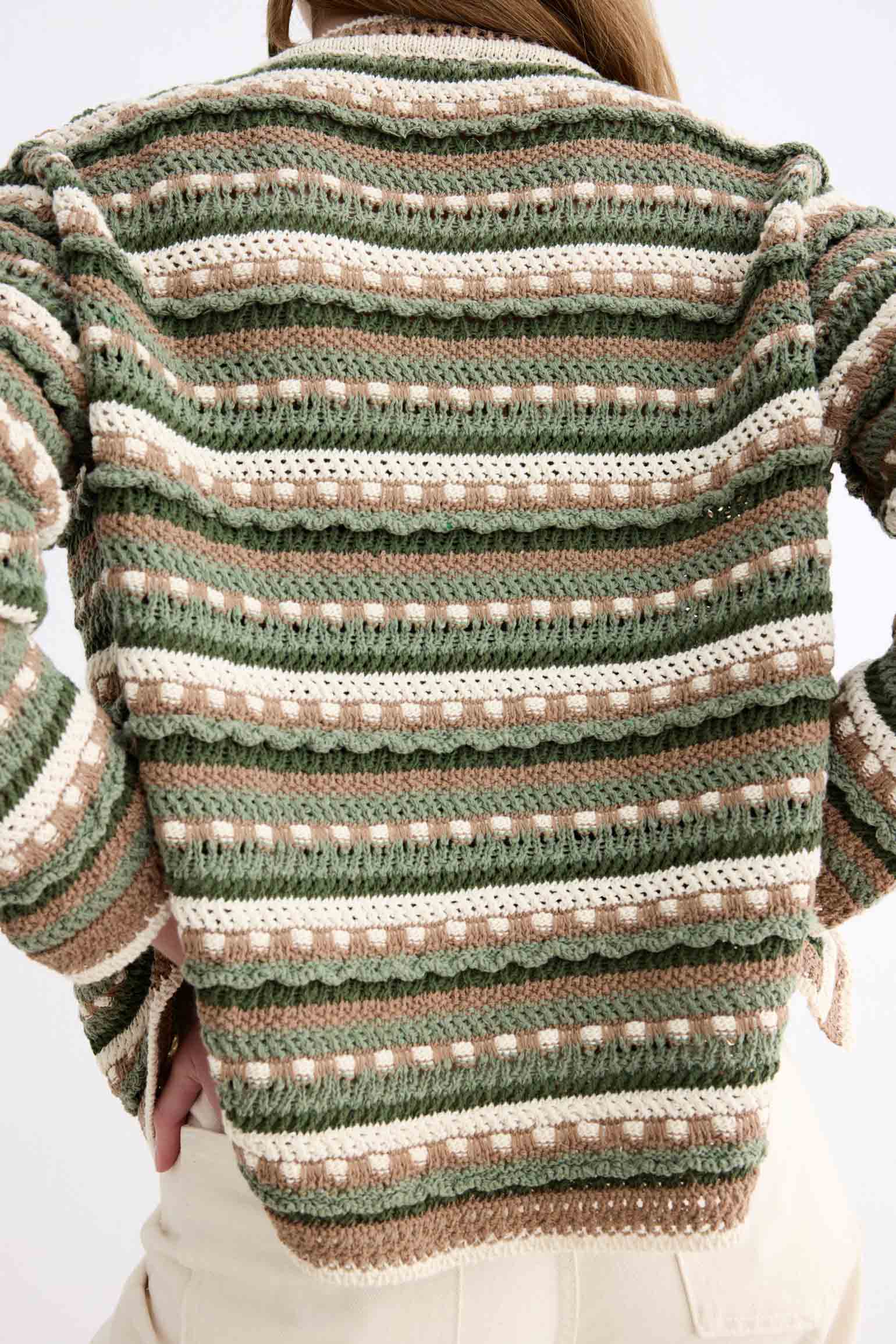 Cardigan GUINEA Emerald Stripes - BIMANI