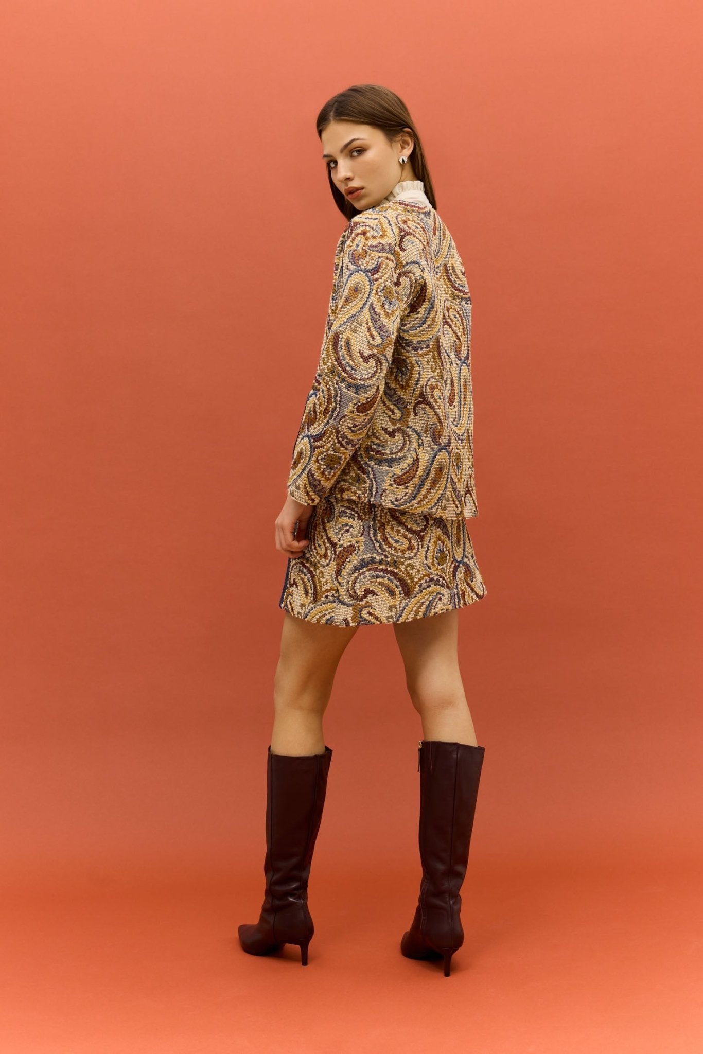 Chaqueta MABEL Estampado Beige - BIMANI