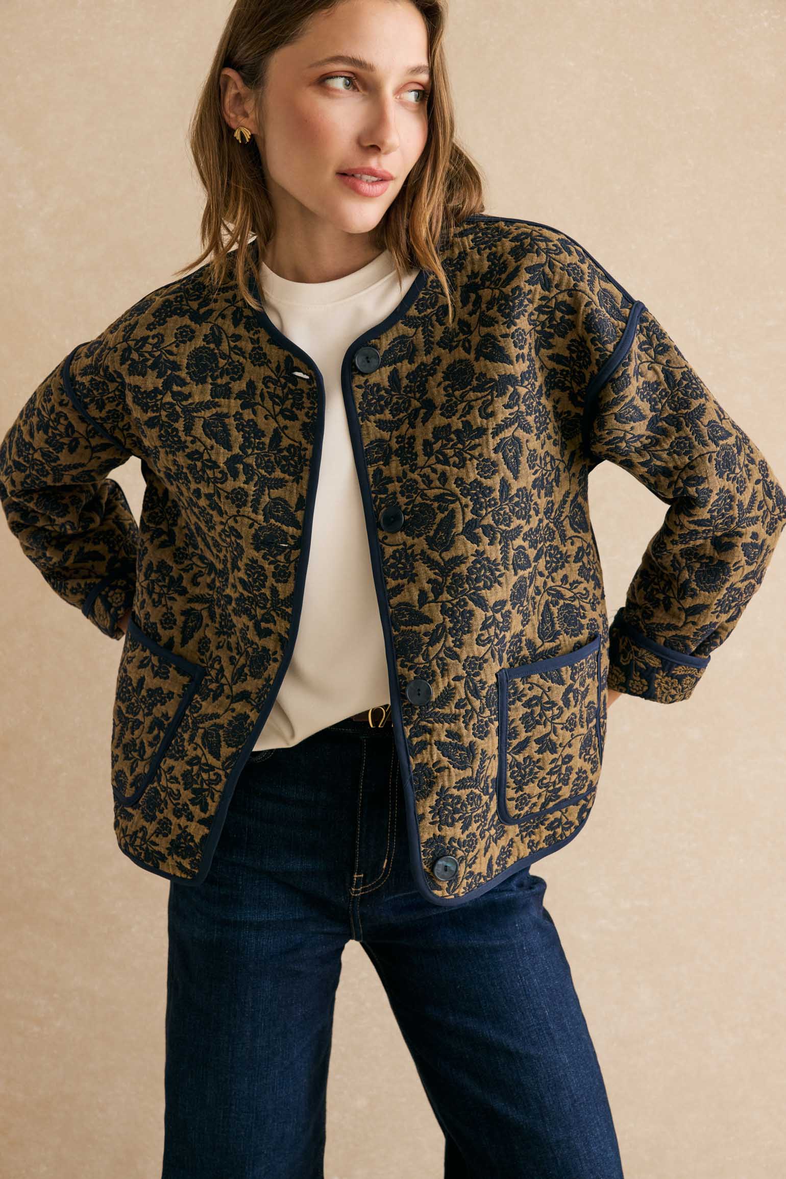 Chaqueta OLYMPE Estampado Azul - BIMANI