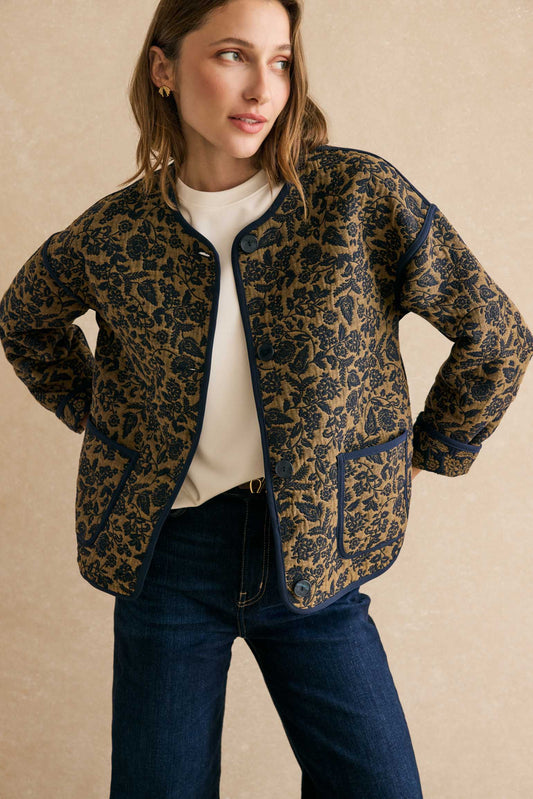 Chaqueta OLYMPE Estampado Azul - BIMANI