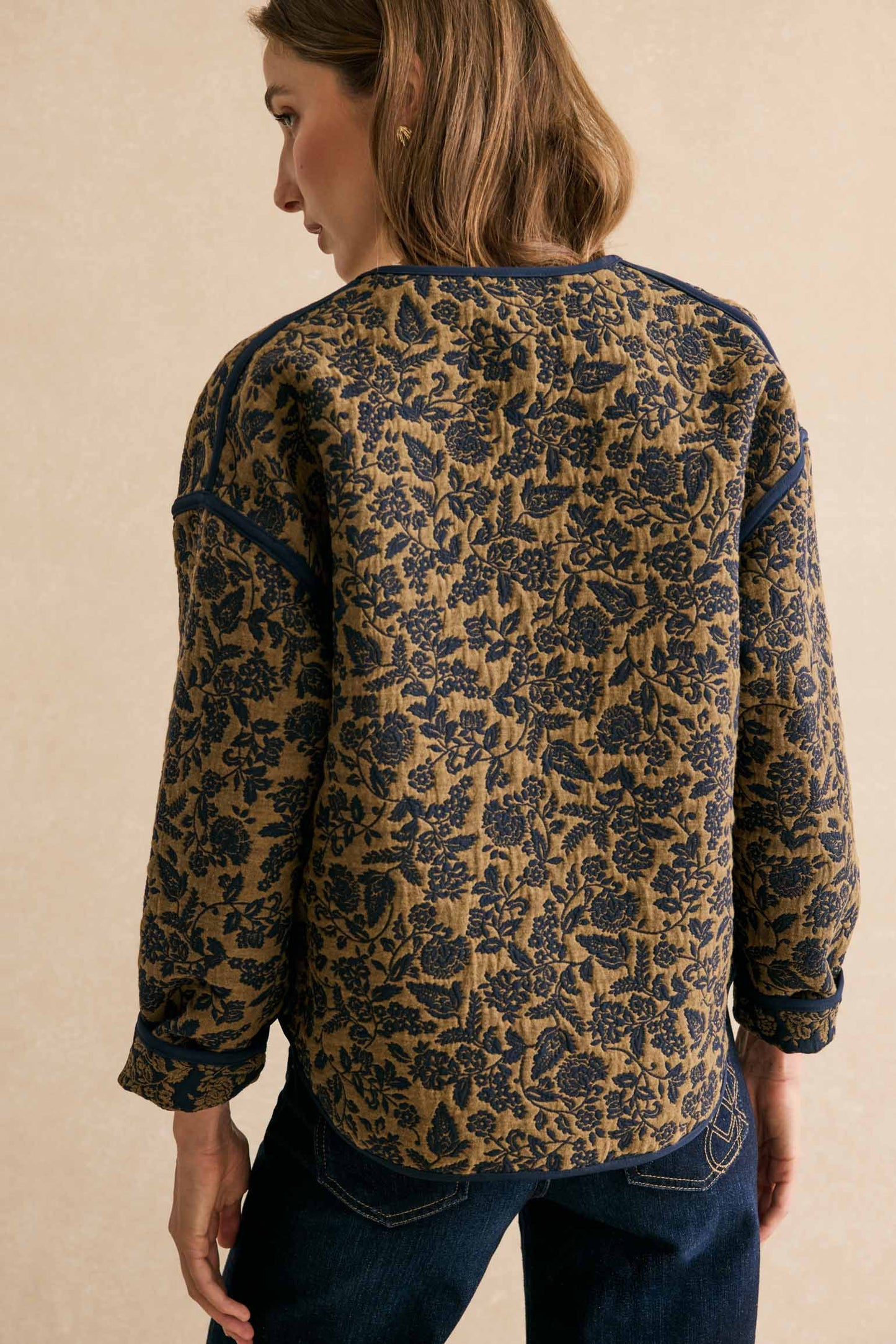 Chaqueta OLYMPE Estampado Azul - BIMANI