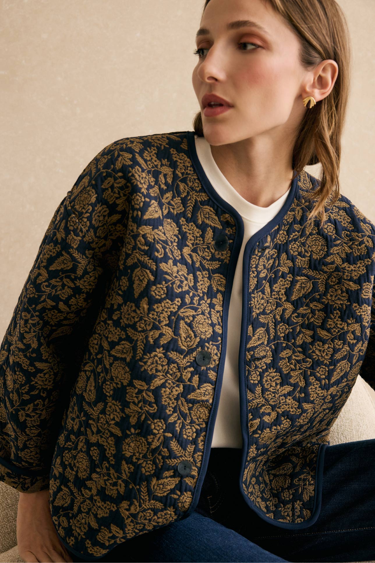 Chaqueta OLYMPE Estampado Azul - BIMANI