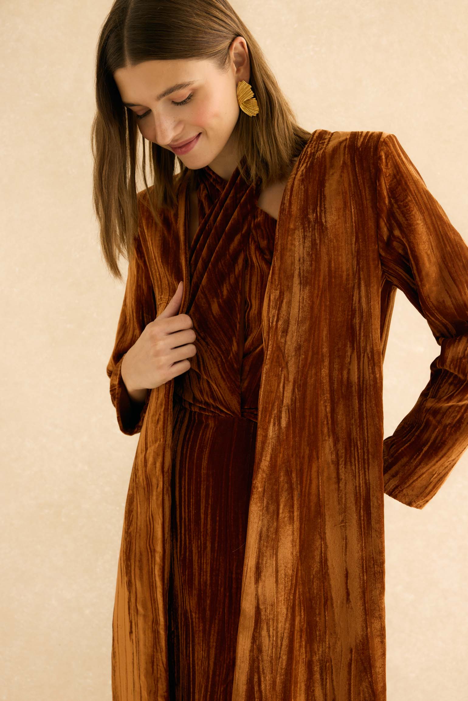 Chaqueta SOLANA Ocre Godello - BIMANI