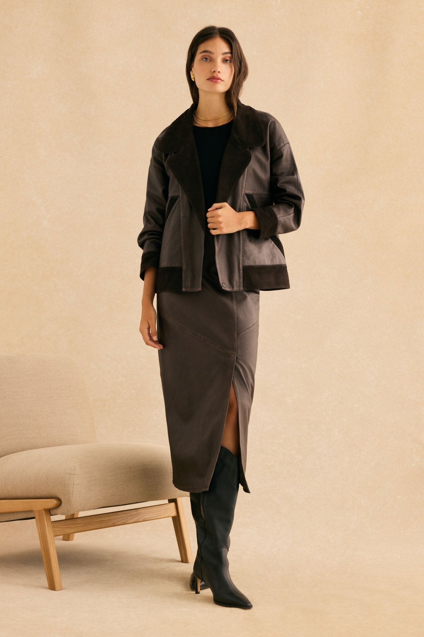 Chaqueta THELMA Marrón - BIMANI