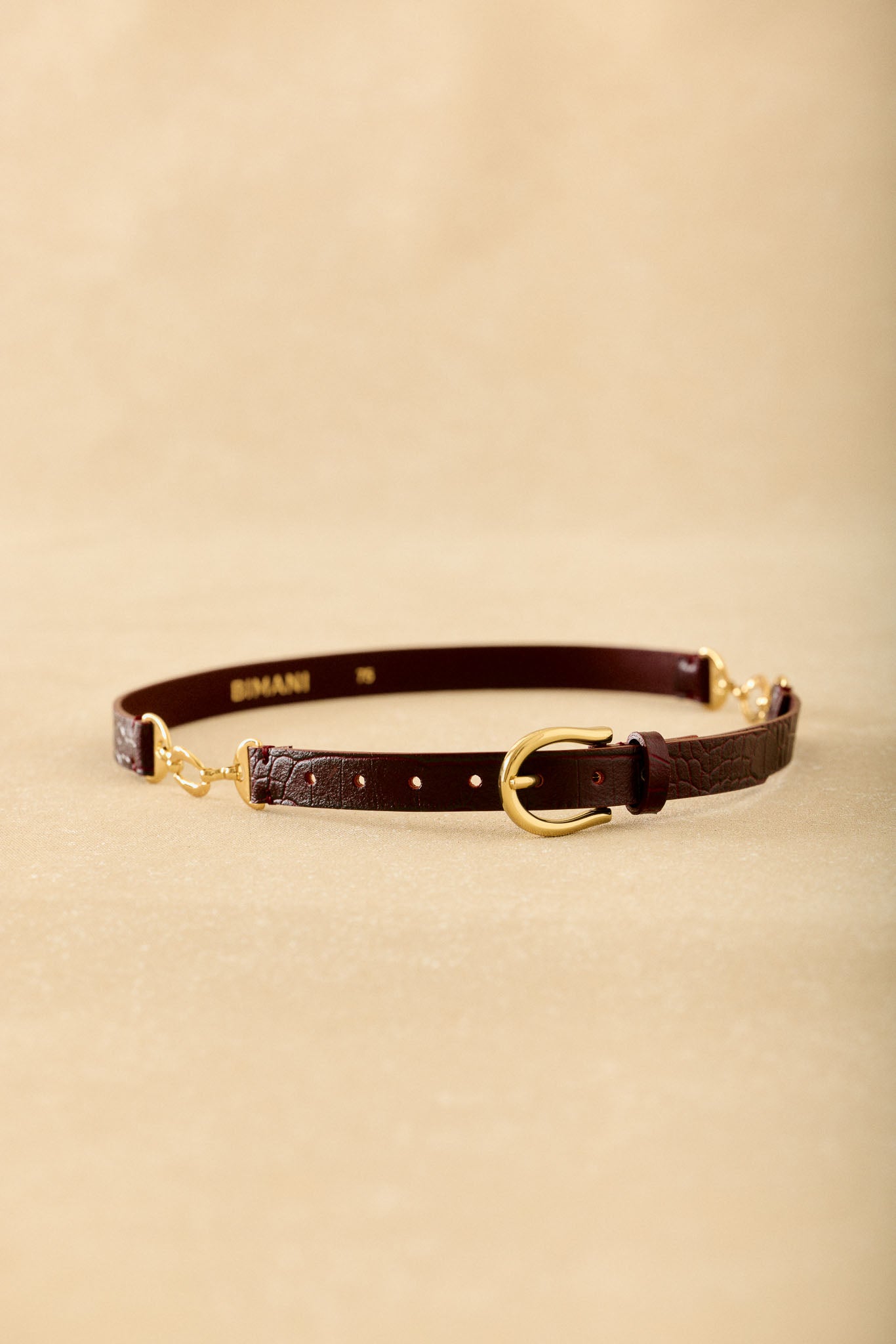 Cinturón GANGES Textura Burdeos - BIMANI