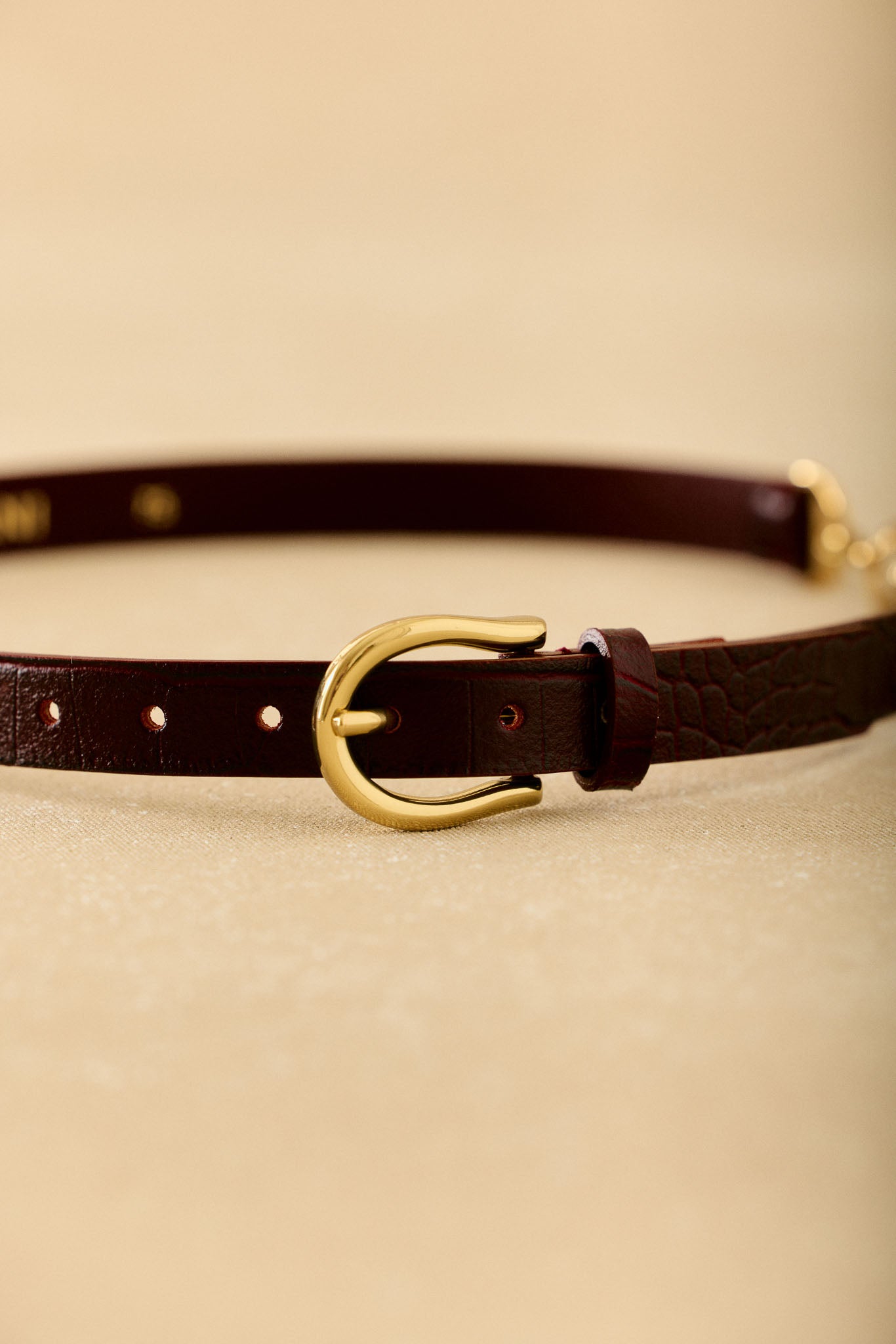 Cinturón GANGES Textura Burdeos - BIMANI