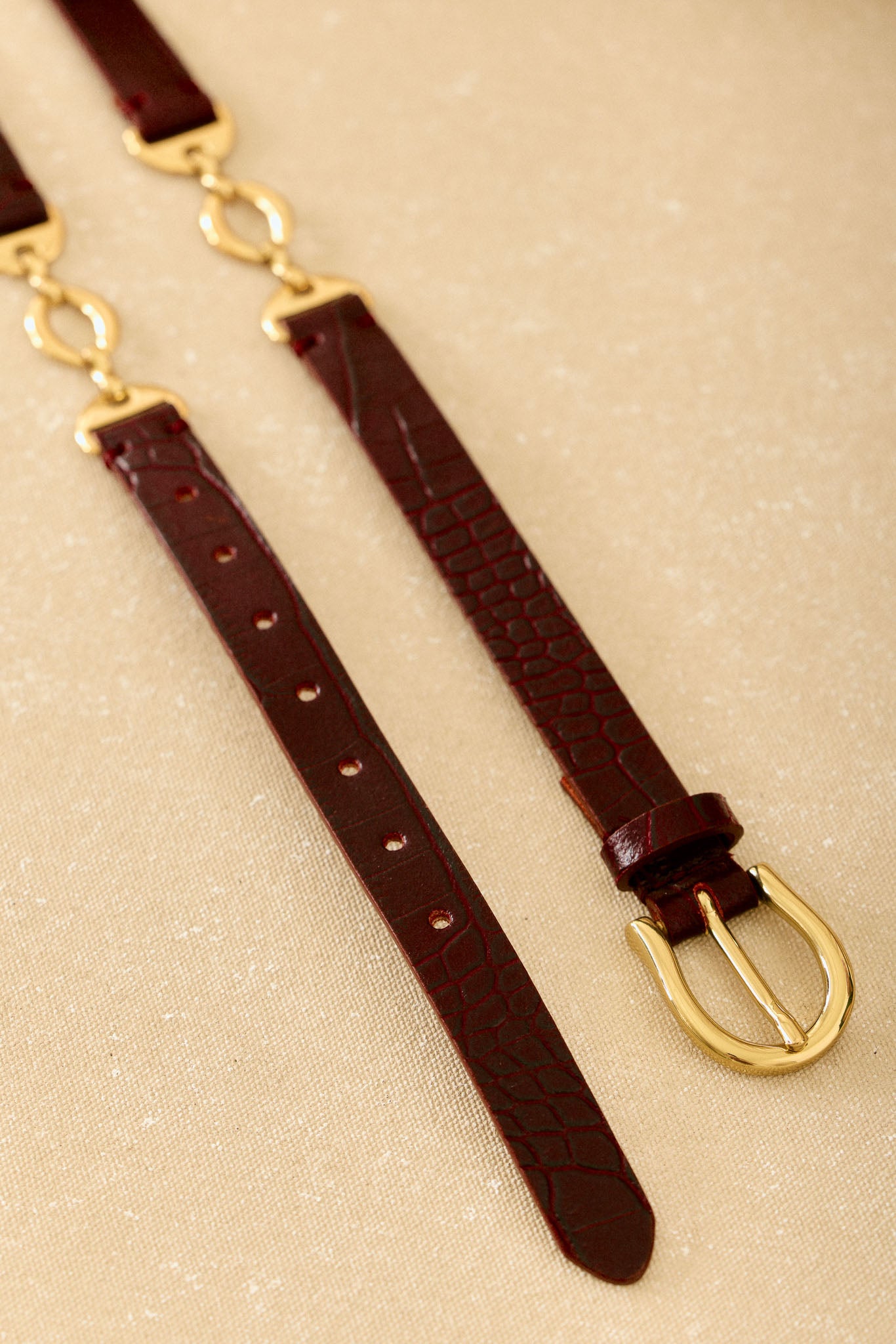 Cinturón GANGES Textura Burdeos - BIMANI