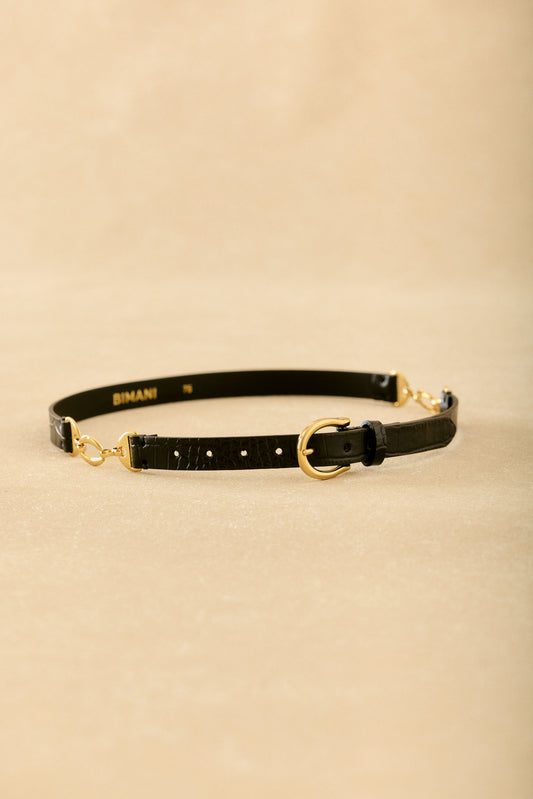 Cinturón GANGES Textura Negro - BIMANI