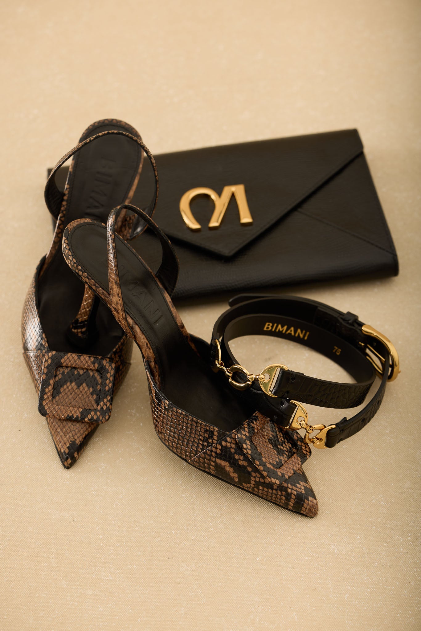 Cinturón GANGES Textura Negro - BIMANI