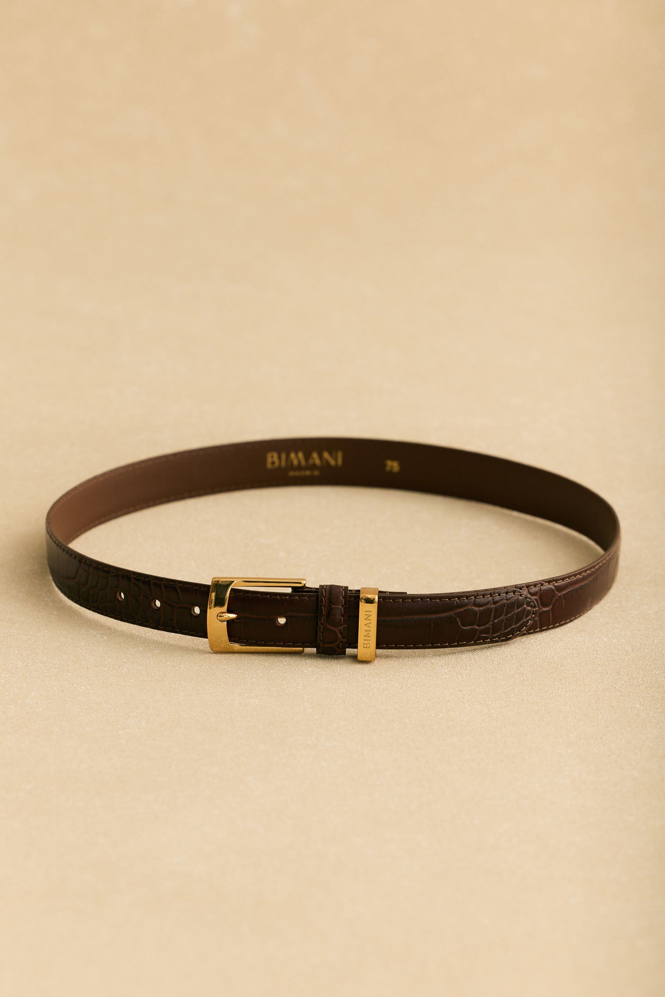 Cinturón INDO Textura Marrón - BIMANI