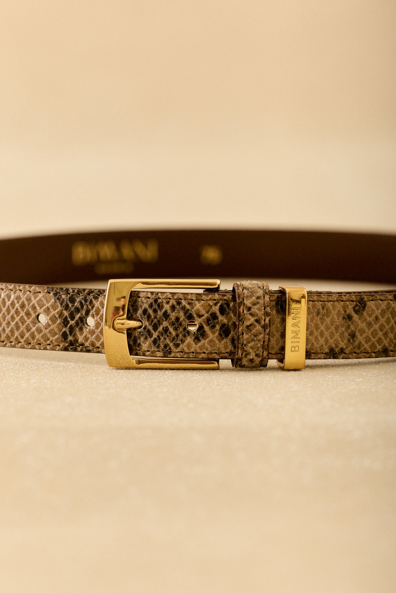 Cinturón INDO Textura Topo - BIMANI