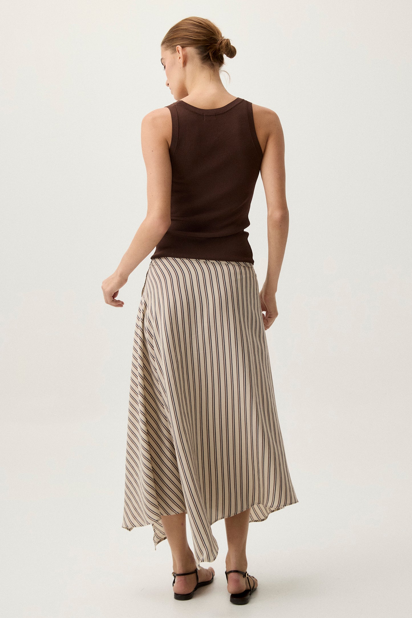 AVEL Skirt Beige Stripes