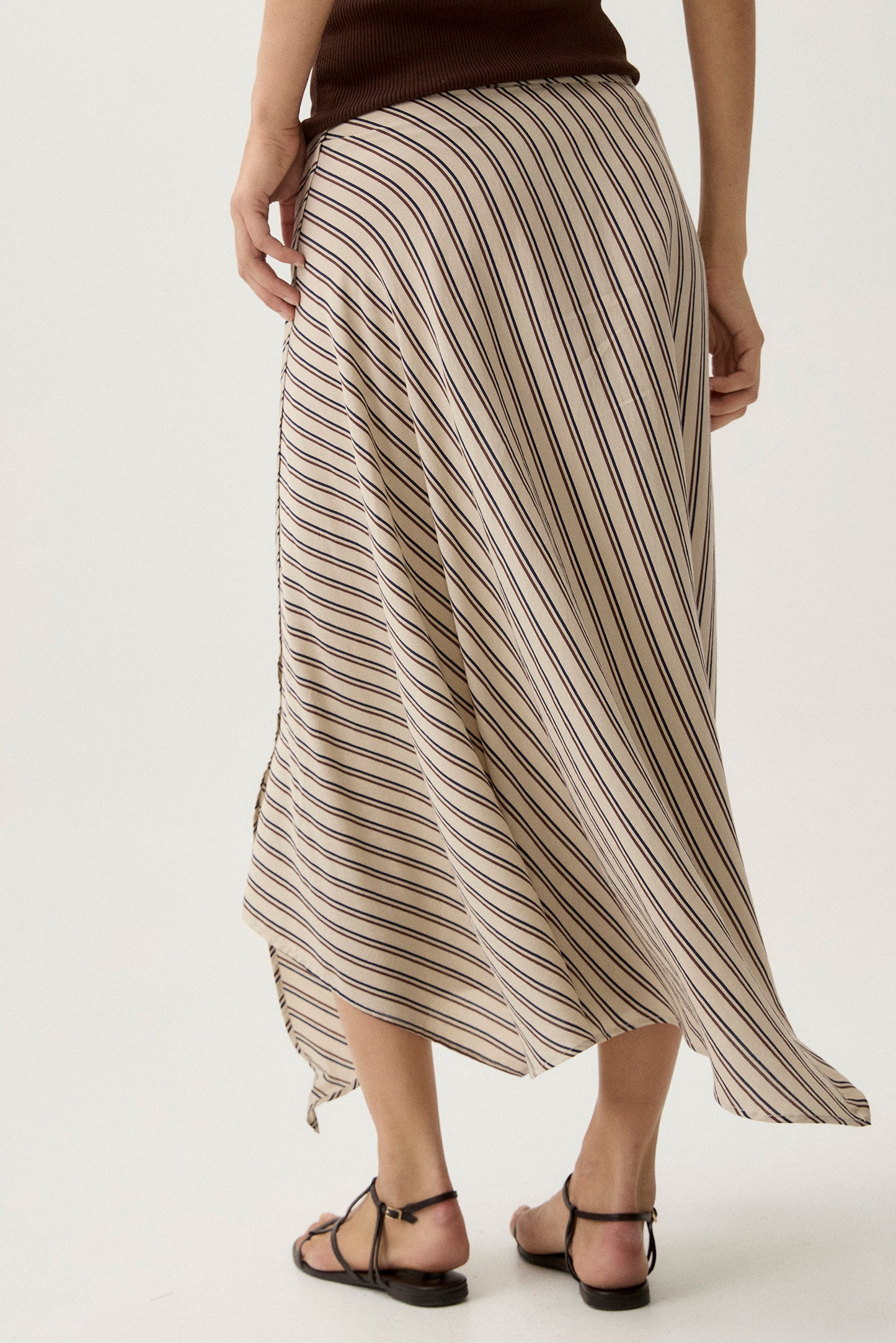 AVEL Skirt Beige Stripes