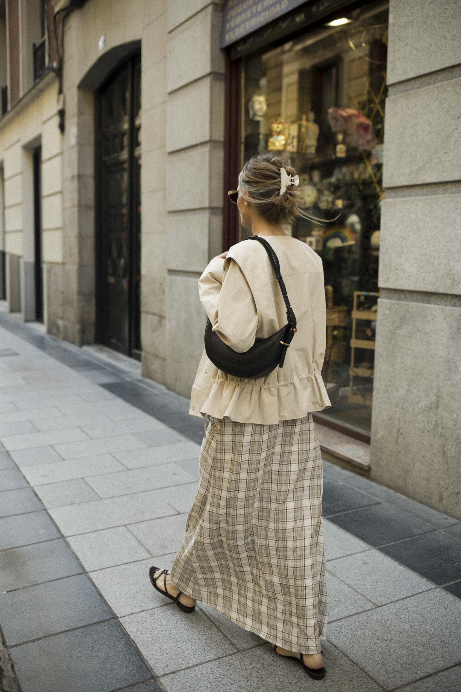 Falda BELLARIA Cuadros Camel - BIMANI