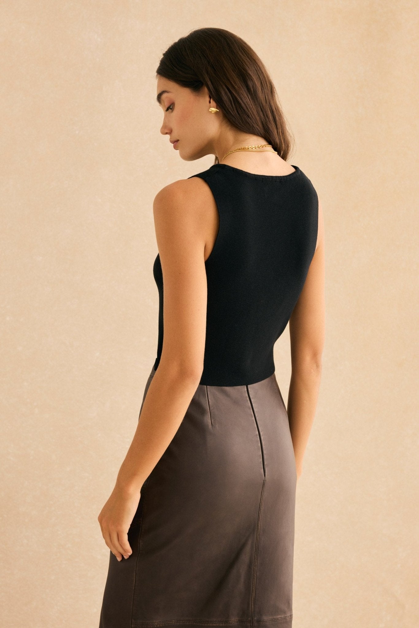 Falda LOUISE Marrón - BIMANI