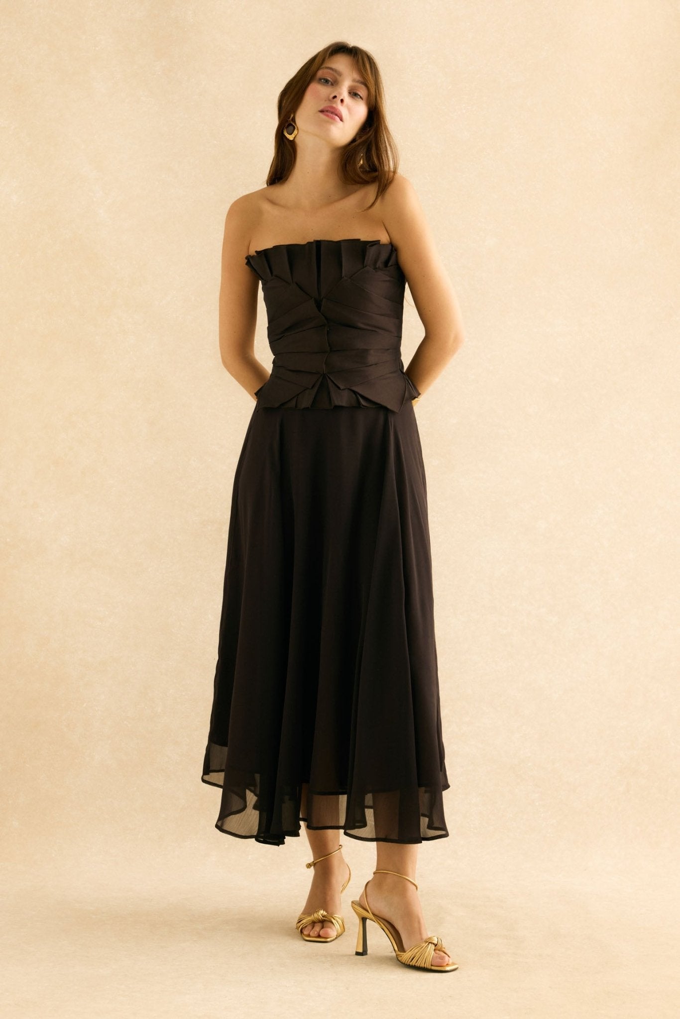 Falda MALISA Marrón Cacao - BIMANI